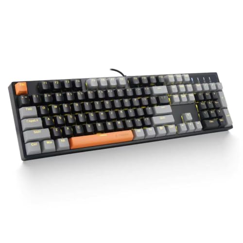 E-YOOSO Wired Mechanical Gaming Keyboard, Red Switch, Black Gray